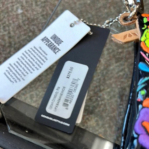 Consuela Black Crossbody Bag with Multicolor Strap The Rita - Picture 4 of 5